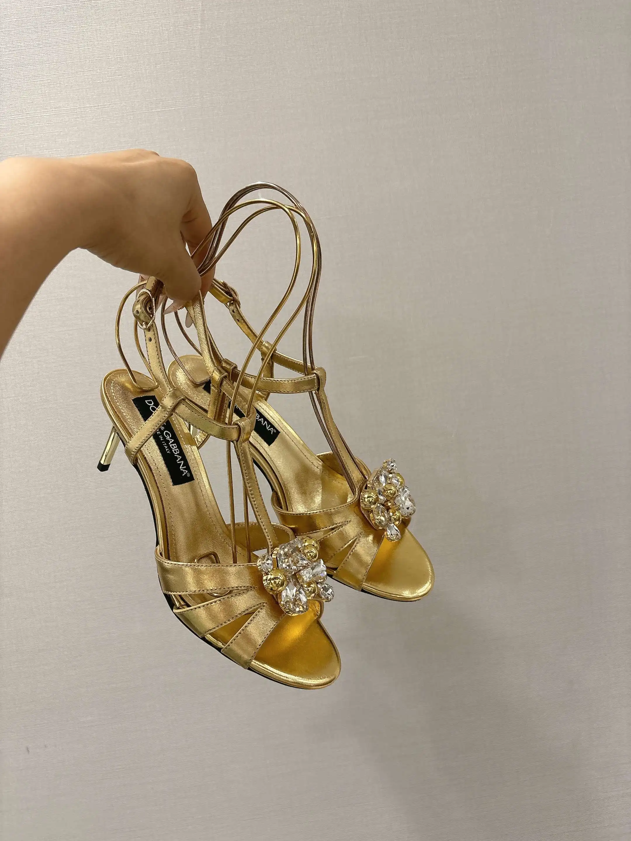 Dolce Gabbana Silk fabric upper sandals Women s sandals