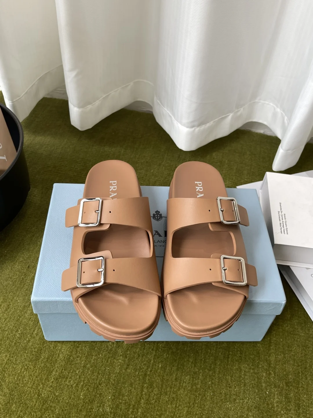 Prada New Double Buckle Sandals Women s Slippers Prada New Double Buckle Sandals Women s Slippers