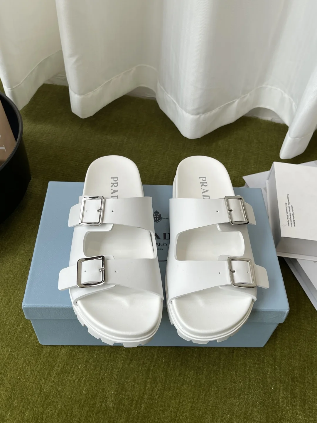 Prada New Double Buckle Slippers Women s Sandals Prada New Double Buckle Slippers Women s Sandals