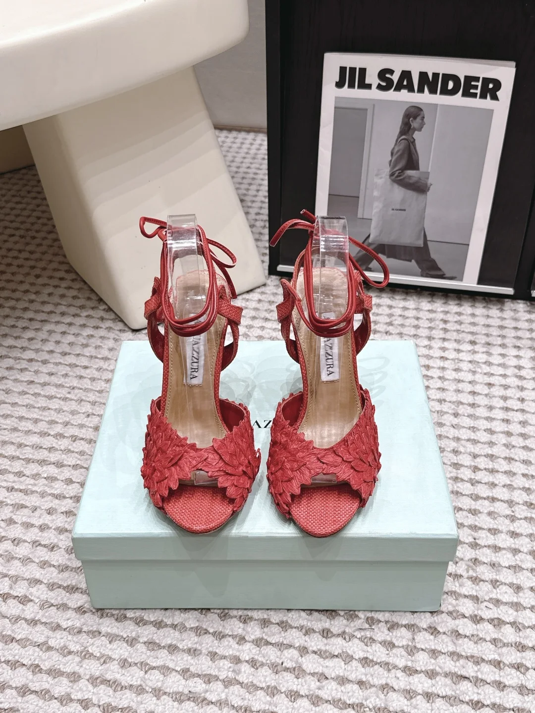 AQUAZZURA Pineapple woven high-heeled peep-toe sandals women s high-heeled sandals AQUAZZURA Pineapple woven high-heeled peep-toe sandals women s high-heeled sandals