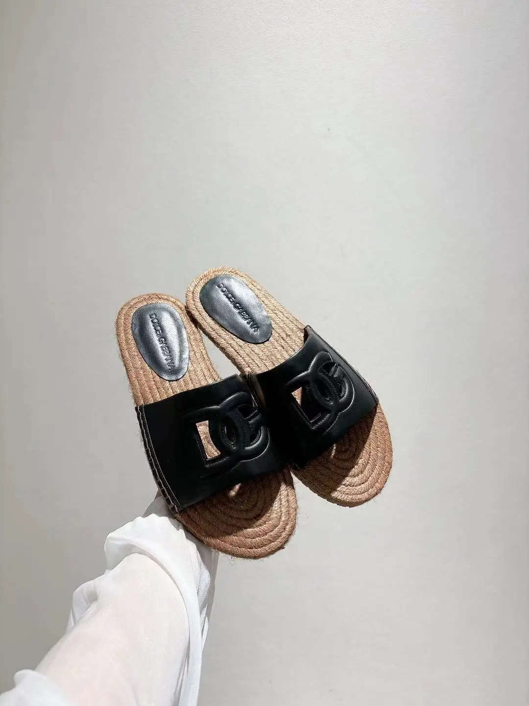 Dolce Gabbana Rope-soled slippers women s sandals