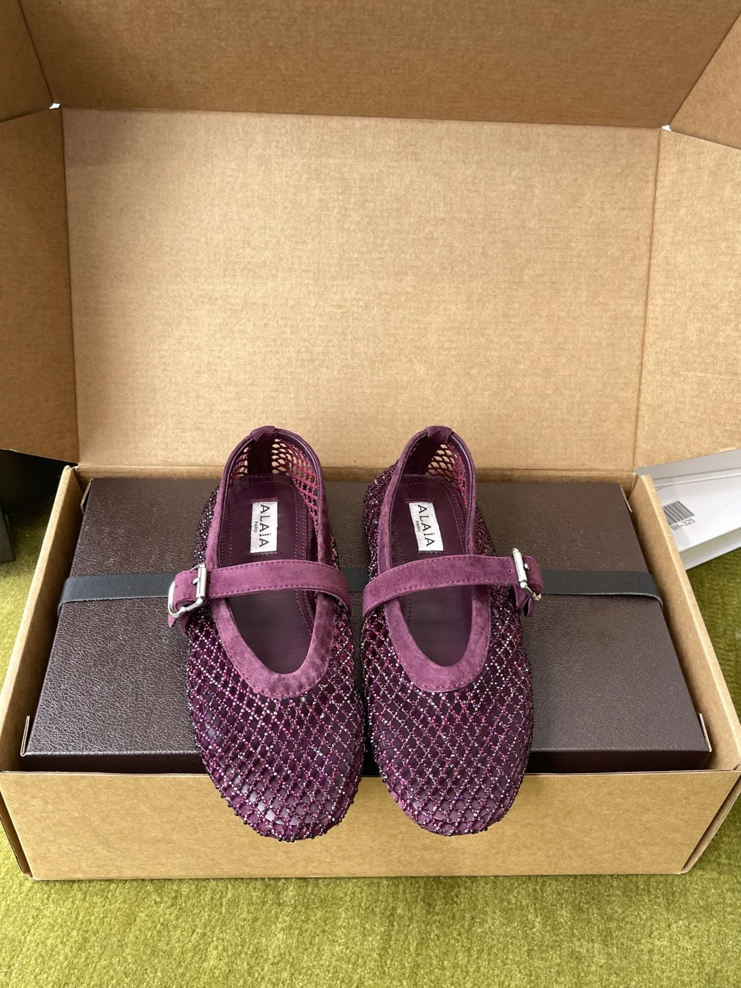 ALAIA Fishing Net Crystal Ballet Shoes Women s Flats ALAIA Fishing Net Crystal Ballet Shoes Women s Flats