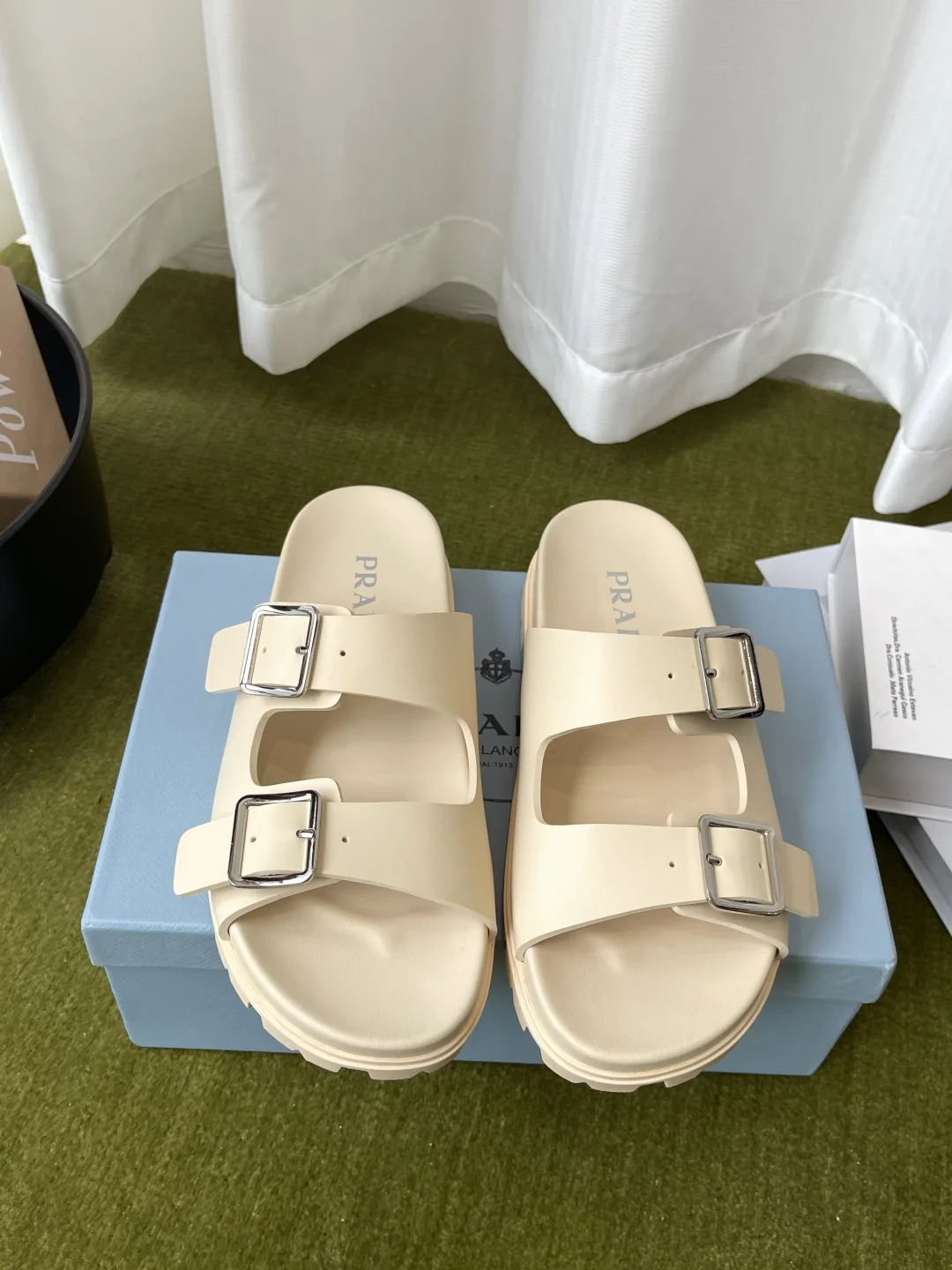 Prada New Double Buckle Sandals Women s Slippers Prada New Double Buckle Sandals Women s Slippers