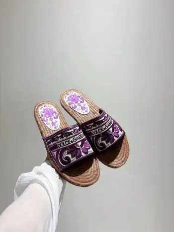 Rope-soled slippers women s sandals Replica Dolce Gabbana Womens Sandals and Slides