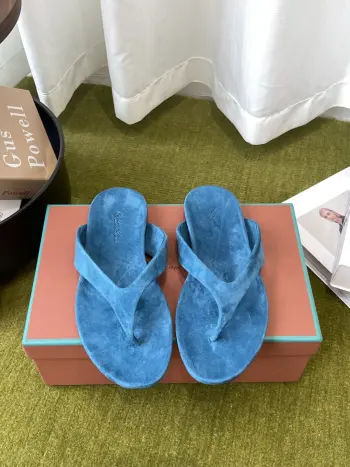 Spring and summer new款 retro old money style thong sandals women s sandals Replica Loro Piana Womens Sandals and Slides
