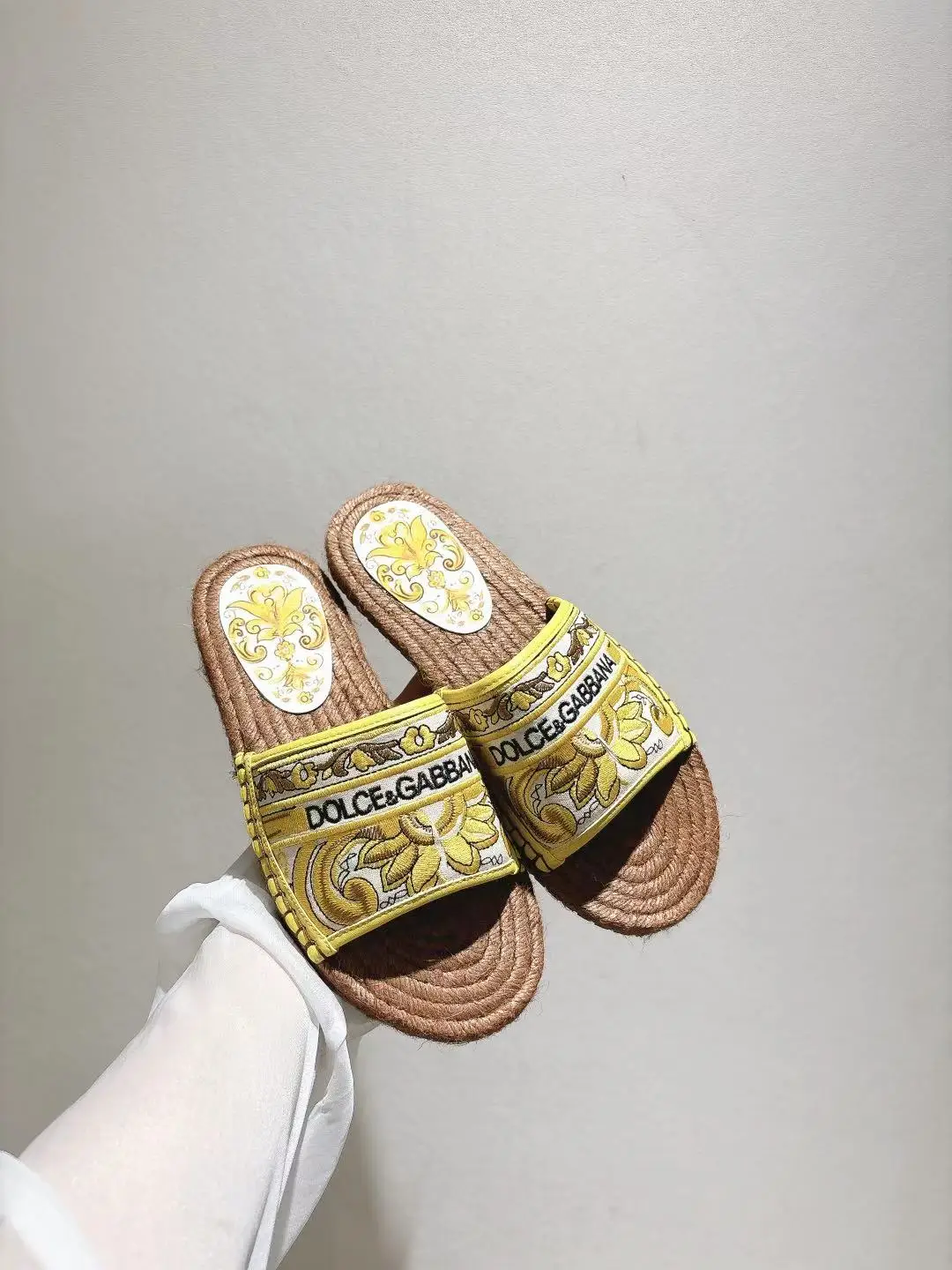 Dolce Gabbana Rope-soled slippers women s sandals