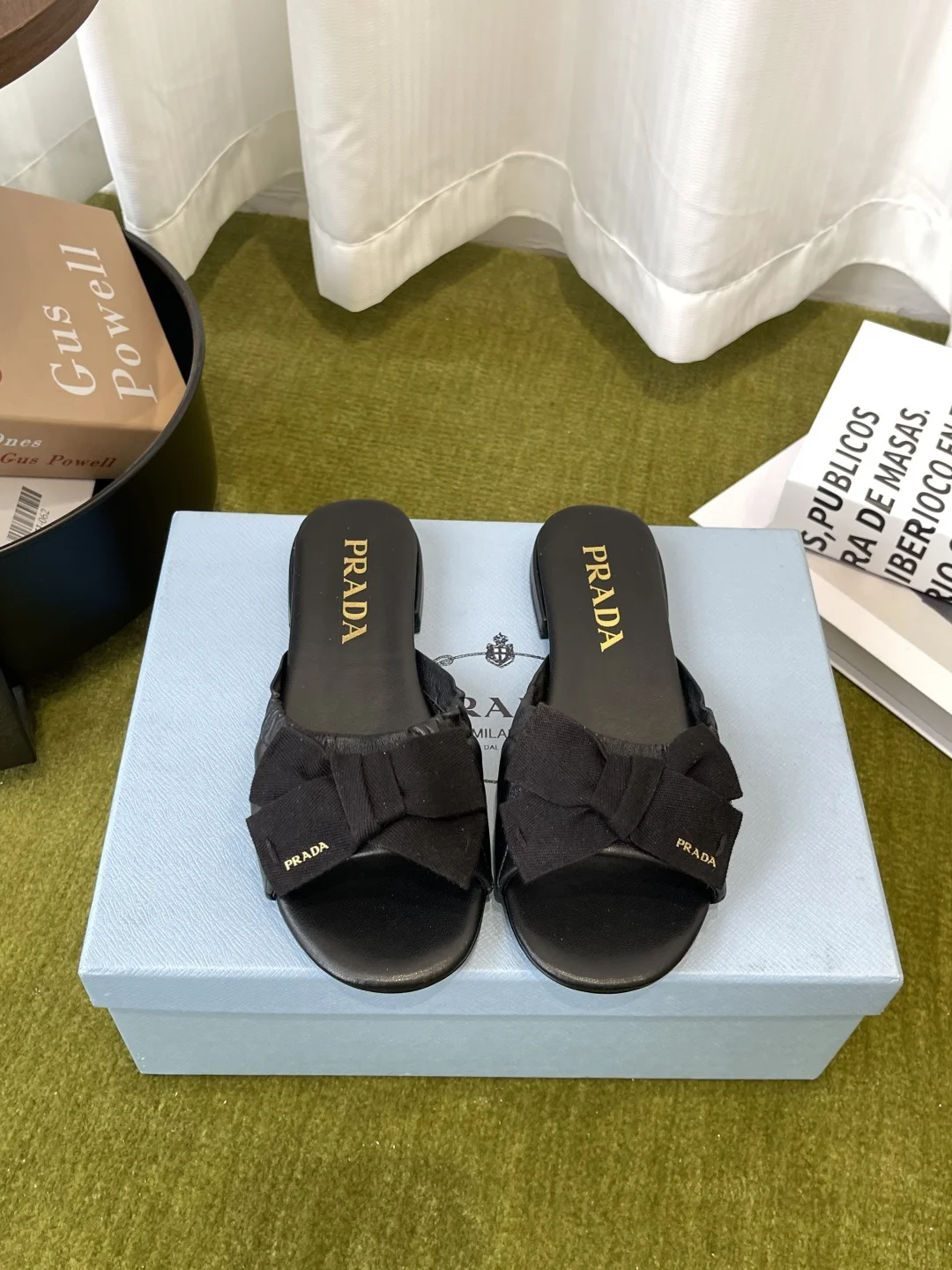 Prada New Bow Flat Slippers Women s Sandals Prada New Bow Flat Slippers Women s Sandals