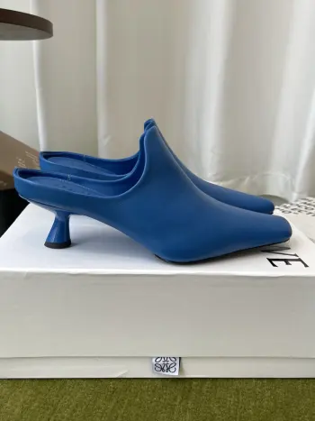 Cowhide high-heeled slippers, mules, women s slippers Replica Loewe Womens Sandals and Slides