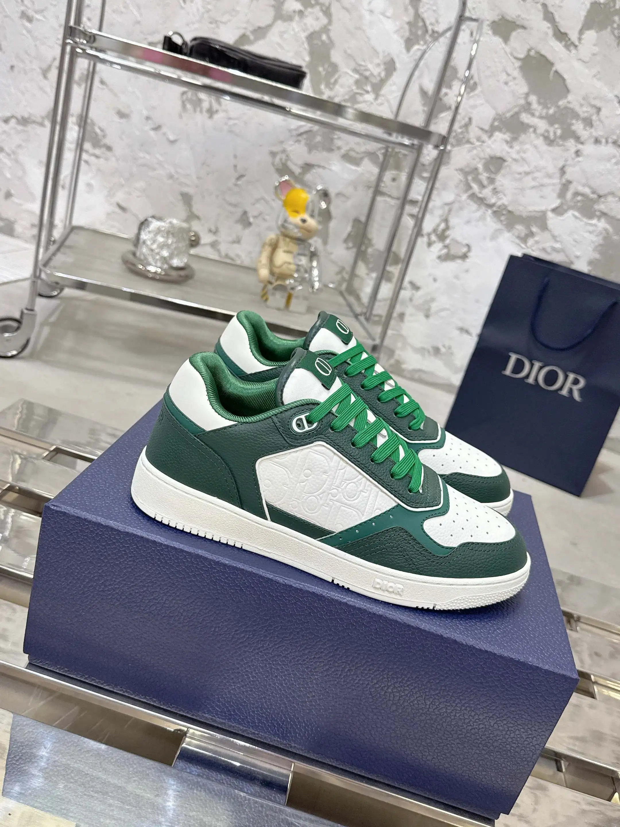Dior Couple s Style Monogram Stone Pattern Casual Sports Shoes Men s Sports Shoes