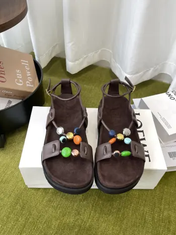 Dopamine Colorful Button Sandals Women s Sandals Replica Loewe Womens Sandals and Slides