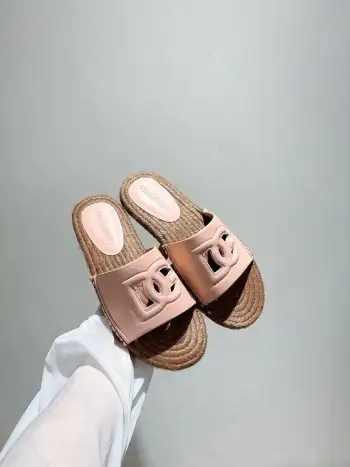 Hemp Rope Sole Slippers Women s Sandals Replica Dolce Gabbana Womens Sandals and Slides