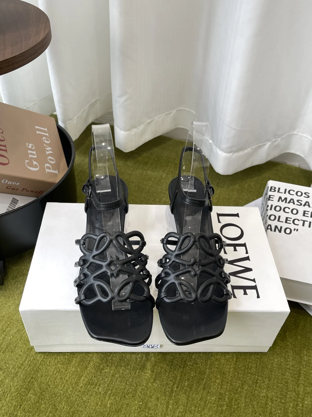 Loewe Retro-style small high-heeled beach sandals women s sandals