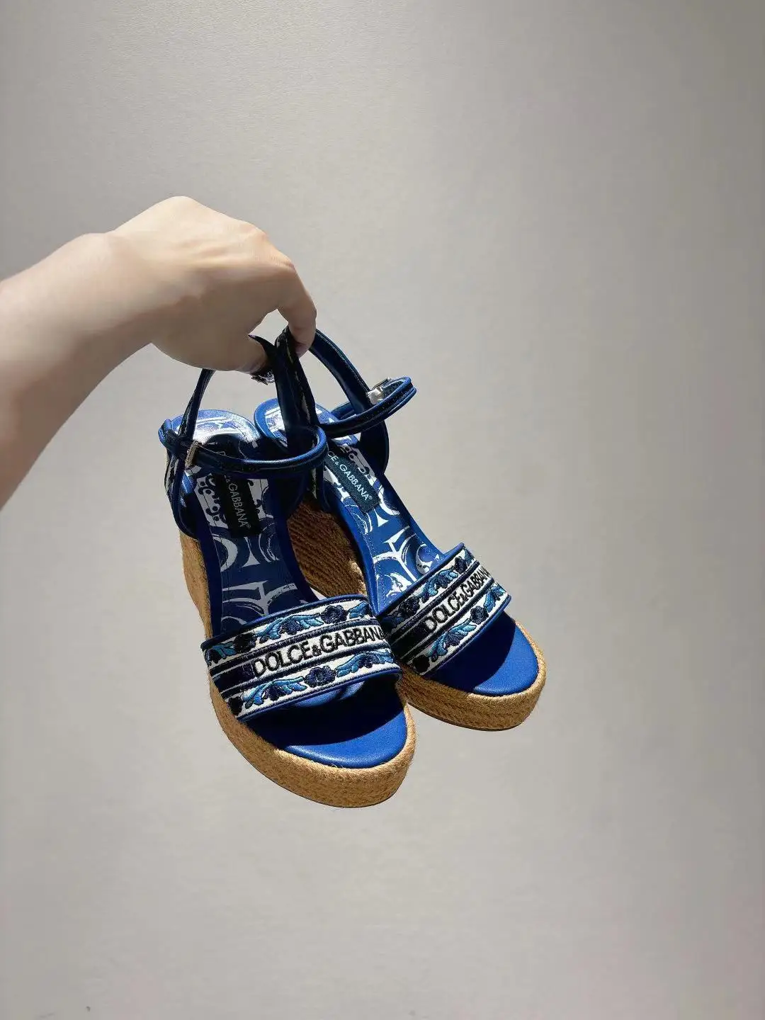 Dolce Gabbana Rope Wedge Sandals Women s Sandals