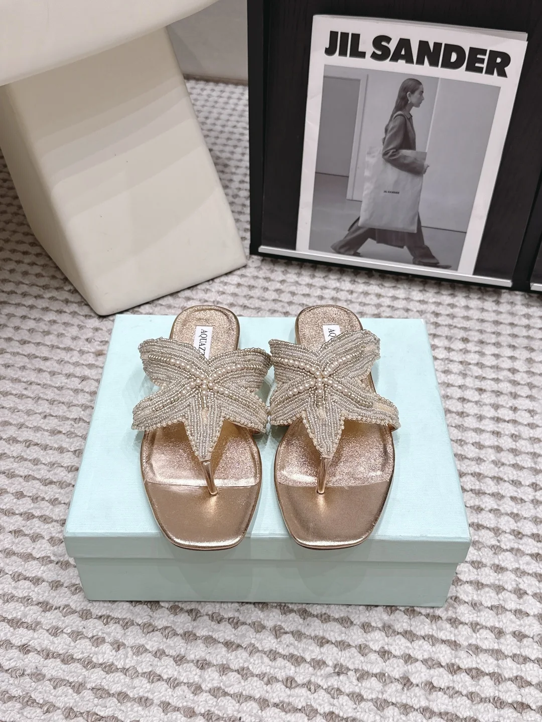 AQUAZZURA Pineapple 26s star decorative sandals women s sandals