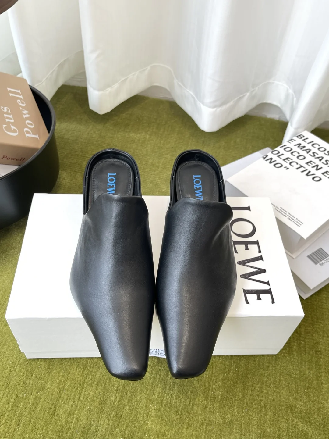 Loewe Cowhide high-heeled slippers, mules, women s slippers Loewe Cowhide high-heeled slippers, mules, women s slippers