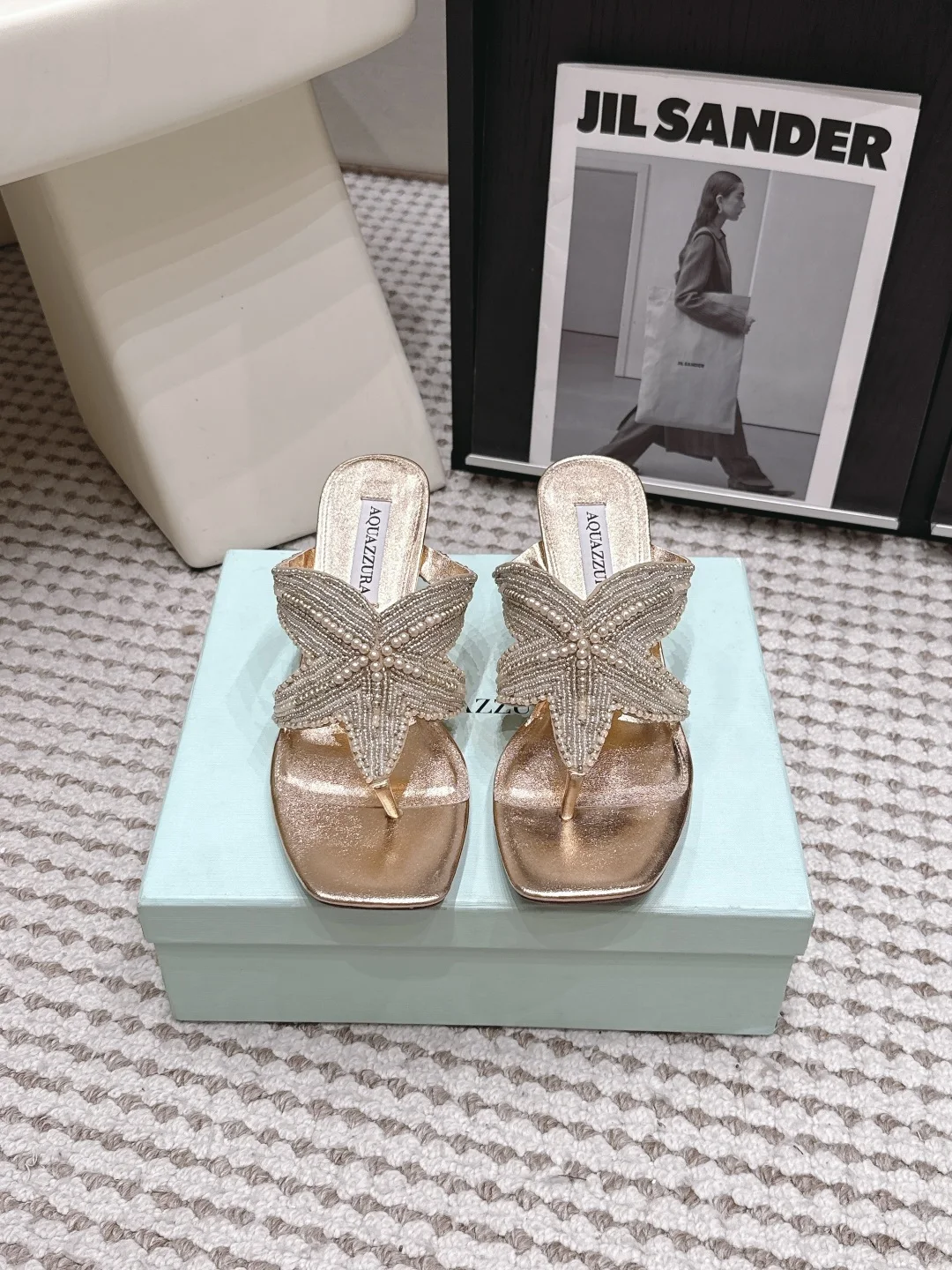 AQUAZZURA Pineapple 26s star decorative sandals women s sandals