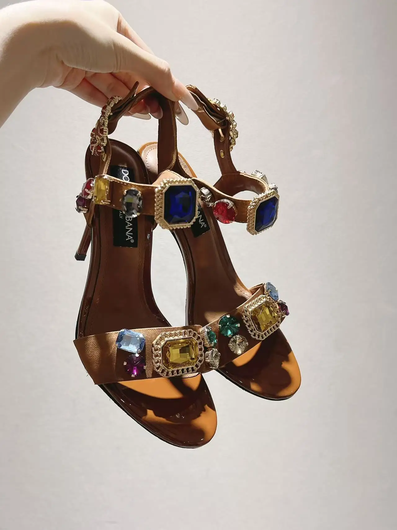 Dolce Gabbana Genuine leather sole sandals women s sandals