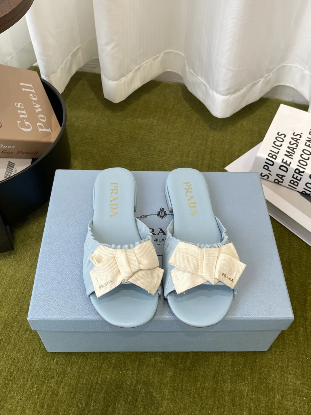 Prada New Bow Flat Slippers Women s Sandals Prada New Bow Flat Slippers Women s Sandals
