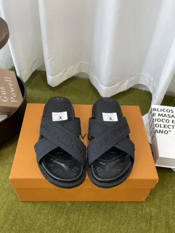 Spring and summer new style slippers men s sandals Replica Louis Vuitton Mens Sandals and Slides