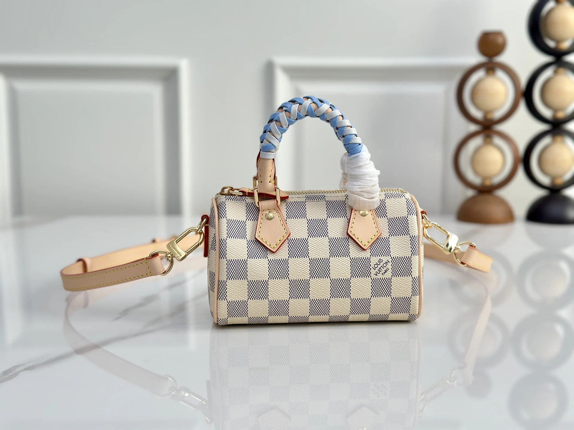 Louis Vuitton N40918 White Grid Blue Pillow Bag Women s Crossbody Bag Louis Vuitton N40918 White Grid Blue Pillow Bag Women s Crossbody Bag