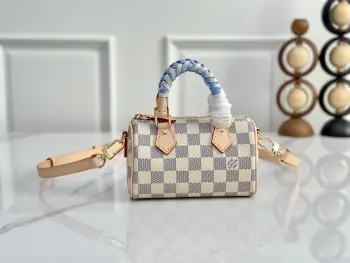 N40918 White Grid Blue Pillow Bag Women s Crossbody Bag Replica Louis Vuitton womens bags
