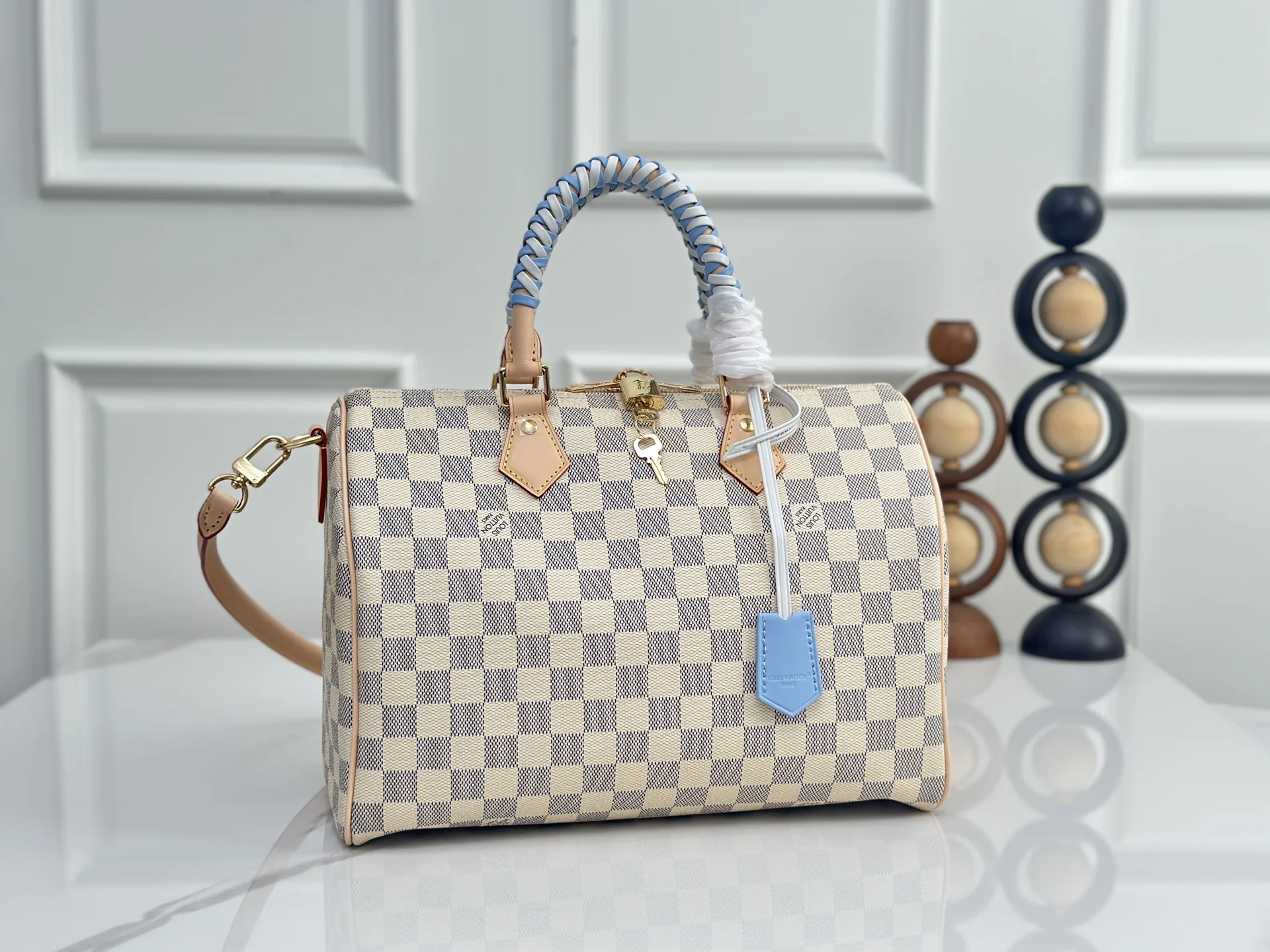 Louis Vuitton N40908 White Grid Blue Pillow Bag Women s Crossbody Bag Louis Vuitton N40908 White Grid Blue Pillow Bag Women s Crossbody Bag