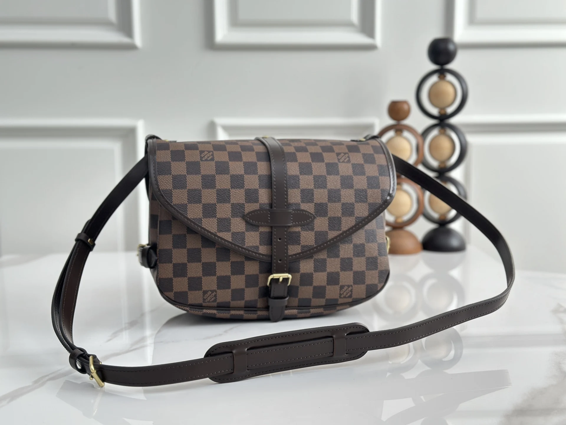LV N48080 啡格 双子星中号手袋 女士斜挎包 LV N48080 啡格 双子星中号手袋 女士斜挎包