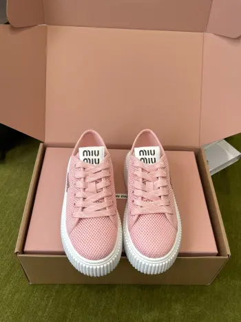 Spring and summer new mesh thick-soled biscuit shoes women s casual shoes Replica MIU MIU Womens Casual and Sneakers