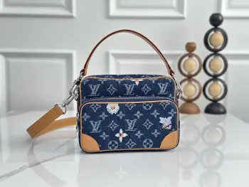 M27553 Blue Denim Shoulder Bag Women s Crossbody Bag Replica Louis Vuitton womens bags