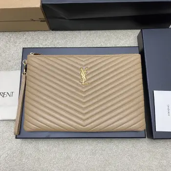 440222 New Cowhide Zipper Clutch Men s Clutch Bag Replica SAINT LAURENT mens bags