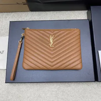 379039 New Cowhide Zipper Clutch Men s Clutch Bag Replica SAINT LAURENT mens bags