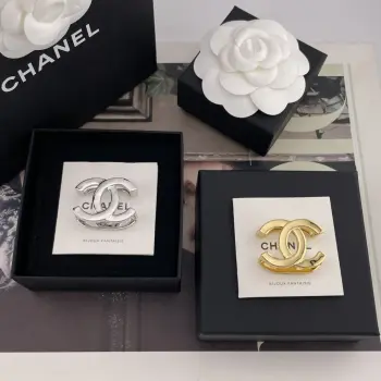 216883 Xiangguang Double C Silk Scarf Buckle Replica Chanel Brooches and Pins