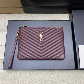 379039 New Cowhide Zipper Clutch Men s Clutch Bag Replica SAINT LAURENT mens bags