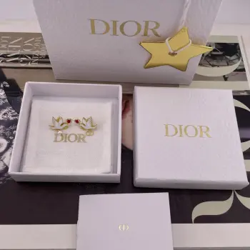 216838 White Dove Hanging CD Pearl Stud Earrings Replica Dior Earrings