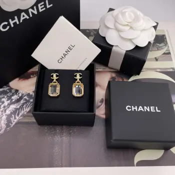 216823 Small Thick C-shaped Ice Sugar Stud Earrings Replica Chanel Earrings