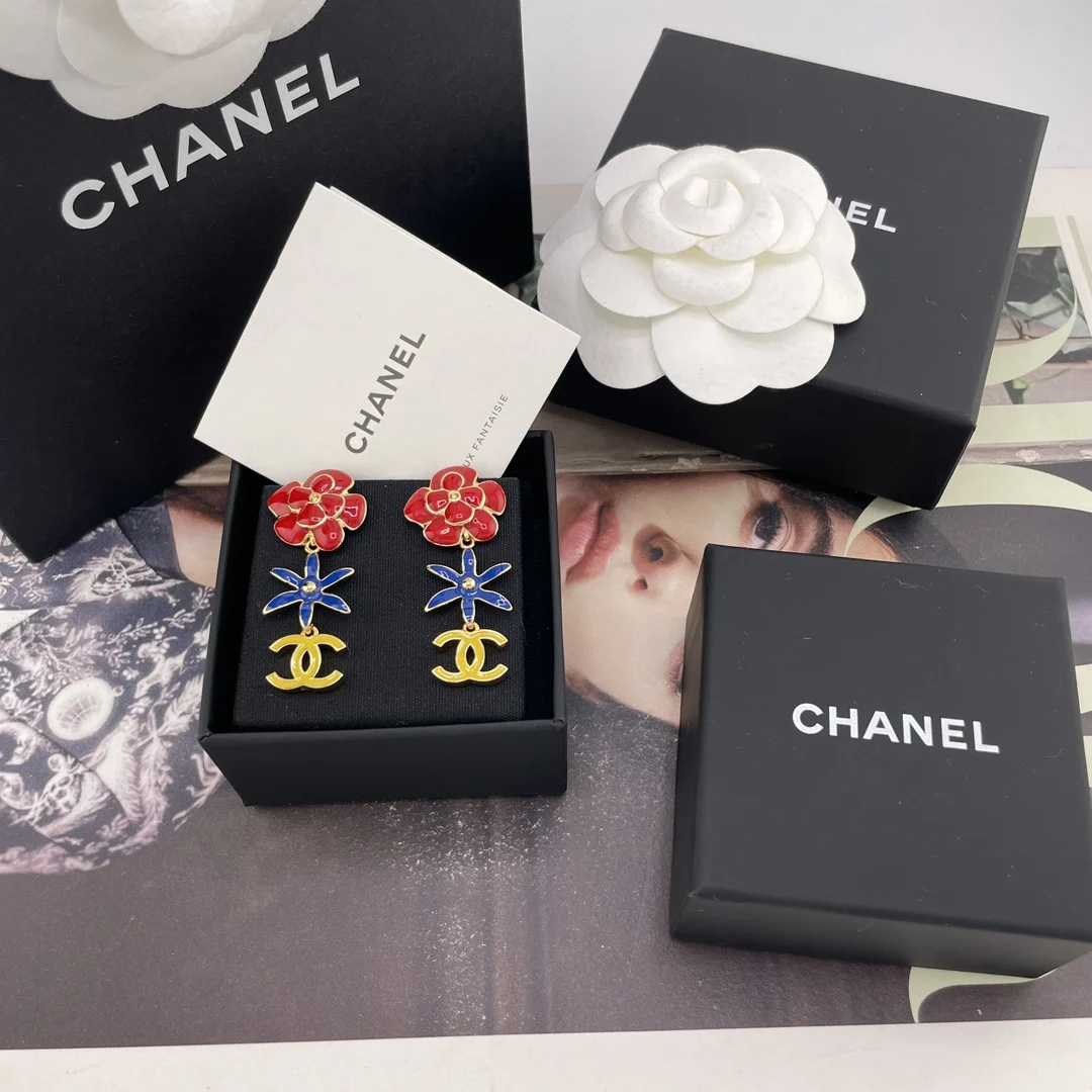Chanel 216845 Xiang Hong Lan Huang Hua Hua C Earrings Earrings
