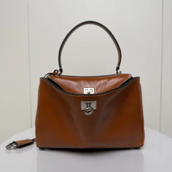 188059 oil wax leather large silhouette bag women s crossbody bag Replica Balenciaga womens bags