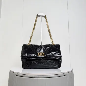 188100 Black Gold Chain Strap Bag Women s Shoulder Bag Replica Balenciaga womens bags