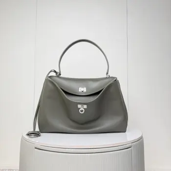 188007 oil wax leather large silhouette bag women s crossbody bag Replica Balenciaga womens bags