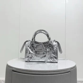 188108 Pleated Leather New Motorcycle Bag Women s Crossbody Bag Replica Balenciaga womens bags