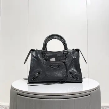 188109 Pleated Leather New Motorcycle Bag Women s Crossbody Bag Replica Balenciaga womens bags
