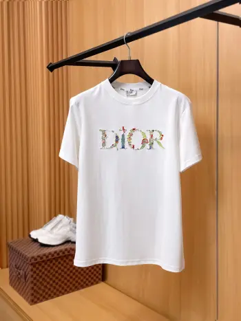 New Short-Sleeve Round Neck T-Shirt Men s T-Shirt Replica Dior Tshirts and Polos