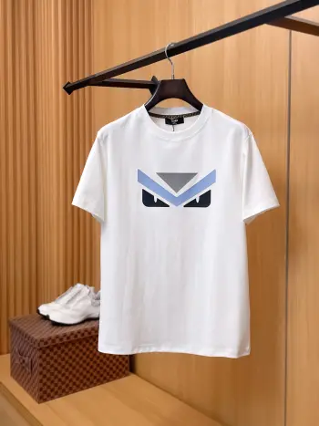 New Short Sleeve Round Neck T-Shirt Men s T-Shirt Replica Fendi Tshirts and Polos