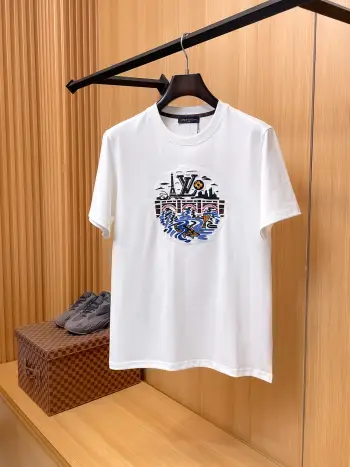 New Short Sleeve Round Neck T-Shirt Men s T-Shirt Replica Louis Vuitton Tshirts and Polos