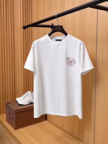 New Short Sleeve Round Neck T-Shirt Men s T-Shirt Replica Chrome Heart Tshirts and Polos