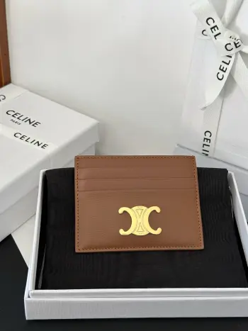 亮泽牛皮革卡包 钱包高仿赛琳钱包