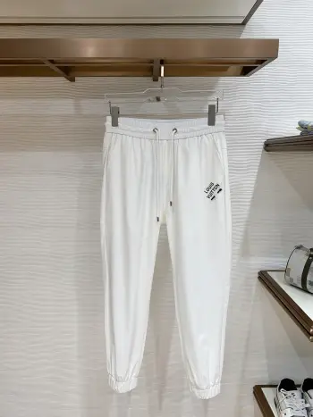 Men s Nameplate Fashion Drawstring Cuffed Casual Long Pants Replica Louis Vuitton Pants and Trousers