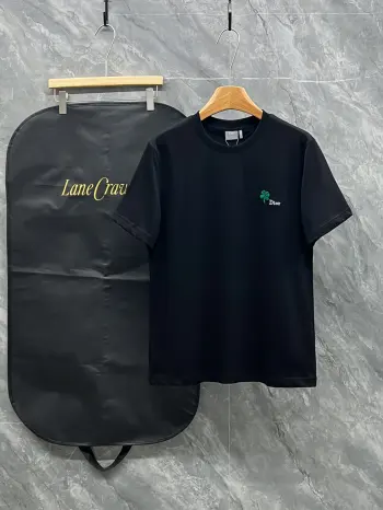 s round neck embroidered pattern T-shirt Replica Dior Tshirts and Polos