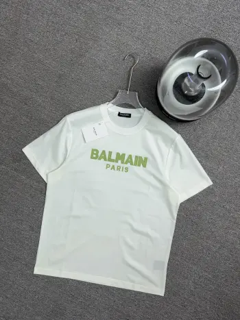 Simple Round Neck New Short Sleeve T-shirt Replica Balenciaga Tshirts and Polos