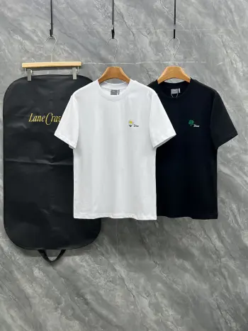 s round neck embroidered pattern T-shirt Replica Dior Tshirts and Polos